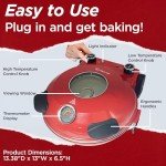 Electric Pizza Oven with Ceramic Stone and Timer