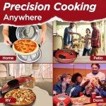 Electric Pizza Oven with Ceramic Stone and Timer