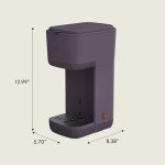 BELLA Single Serve Coffee Maker, K Cup & Ground