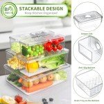 14 Stackable Refrigerator Containers with Lids