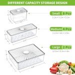 14 Stackable Refrigerator Containers with Lids