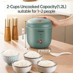 CHACEEF 2-Cup Mini Rice Cooker with Steamer