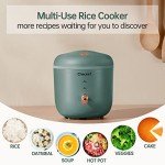 CHACEEF 2-Cup Mini Rice Cooker with Steamer