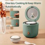 CHACEEF 2-Cup Mini Rice Cooker with Steamer