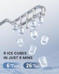 EASYERA Portable Ice Maker - 9 Cubes in 6 Minutes