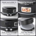 12" Electric Countertop Pizza Oven with Timer