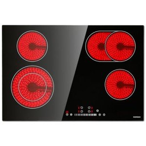 30-Inch ECOTOUCH Electric Cooktop with 4 Burners