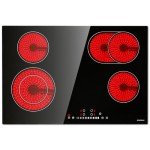 30-Inch ECOTOUCH Electric Cooktop with 4 Burners