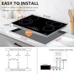 30-Inch ECOTOUCH Electric Cooktop with 4 Burners