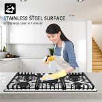 KOXKING 36" Stainless Steel Gas Cooktop with 5 Burners