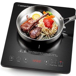 AMZCHEF 1800W Portable Induction Cooktop Burner