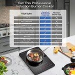 AMZCHEF 1800W Portable Induction Cooktop Burner