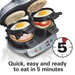 Hamilton Beach Dual Breakfast Sandwich Maker, Silver