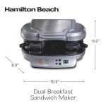 Hamilton Beach Dual Breakfast Sandwich Maker, Silver