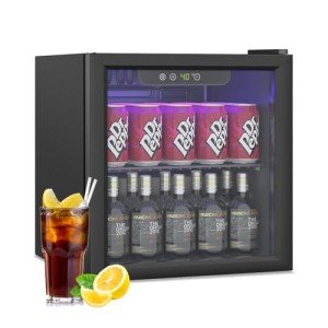 Stopsad 60 Can Mini Beverage Refrigerator, Black