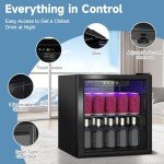 Stopsad 60 Can Mini Beverage Refrigerator, Black