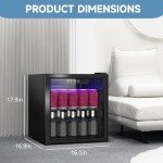 Stopsad 60 Can Mini Beverage Refrigerator, Black