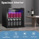 Stopsad 60 Can Mini Beverage Refrigerator, Black