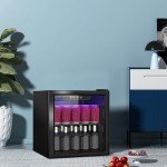 Stopsad 60 Can Mini Beverage Refrigerator, Black