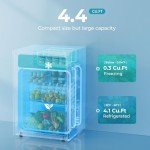 EUHOMY 4.4 Cu.Ft Mini Fridge with Freezer