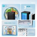 EUHOMY 4.4 Cu.Ft Mini Fridge with Freezer