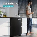 EUHOMY 4.4 Cu.Ft Mini Fridge with Freezer