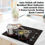 Karinear 24 Inch Electric Cooktop with 4 Burners