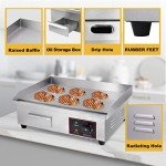 22" Commercial Electric Griddle for Restaurant Kitchens