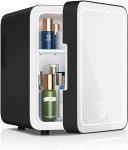 Cute Mini Makeup Fridge with LED Mirror Light