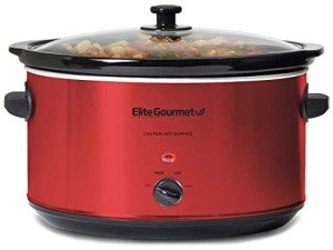 XL Jumbo Electric Slow Cooker - 8.5 Qt, Red