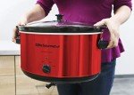 XL Jumbo Electric Slow Cooker - 8.5 Qt, Red