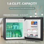 Kismile 1.6 Cu.ft Mini Fridge with Freezer