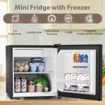 Kismile 1.6 Cu.ft Mini Fridge with Freezer