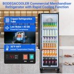 BODEGA Commercial Glass Door Beverage Refrigerator 18.1 Cu.Ft