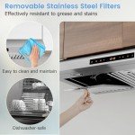 ARLIME 36" Stainless Steel Under Cabinet Range Hood