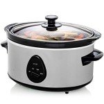 OVENTE 3.7 Quart Electric Slow Cooker, Silver