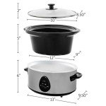 OVENTE 3.7 Quart Electric Slow Cooker, Silver
