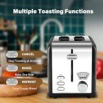 YSSOA Retro 2-Slice Stainless Steel Toaster
