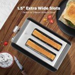 YSSOA Retro 2-Slice Stainless Steel Toaster