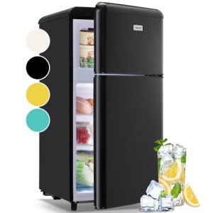 WANAI 3.5 Cu.ft Retro Mini Fridge & Freezer