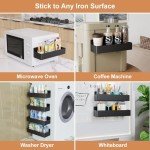 Magnetic Spice Rack Organizer for Refrigerators - 4 Pack