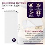 500 Parchment Paper Sheets for Freeze Dryer Medium Trays