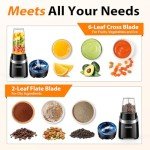 KOIOS 1000W Blender & Grinder with Portable Cups