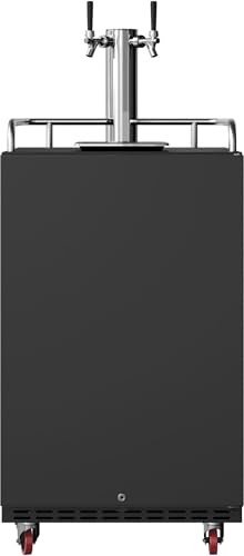EdgeStar Dual Tap Built-In Kegerator - Black Stainless Steel
