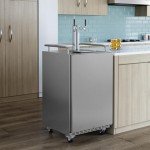 EdgeStar Dual Tap Built-In Kegerator - Black Stainless Steel