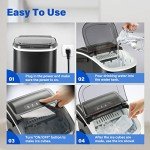 YSSOA Countertop Ice Maker - Quick 9 Cubes in 6 Mins