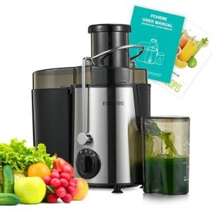600W Wide Mouth Centrifugal Juicer with Recipes