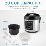 20-Cup Digital Rice Cooker and Food Steamer