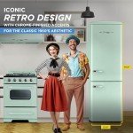 Classic Retro Mint Green Bottom-Mount Refrigerator
