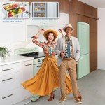 Classic Retro Mint Green Bottom-Mount Refrigerator